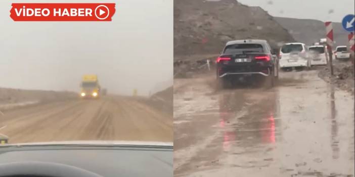 Yağış başladı, Bismil-Batman yolu çileye dönüştü