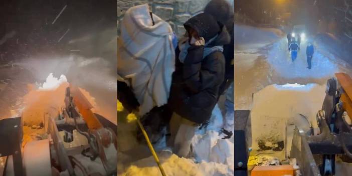 Yolda kalan 10 tekstil işçisi kurtarıldı