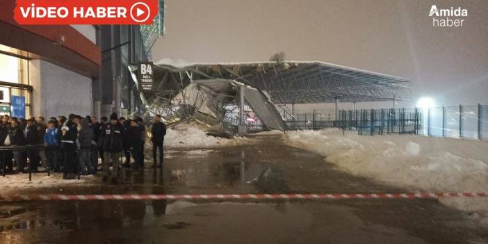 Diyarbakır’da statta çatı çöktü, faciadan dönüldü
