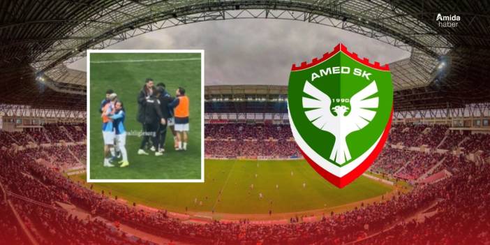 Amedsporlu oyuncuya sahada şiddet