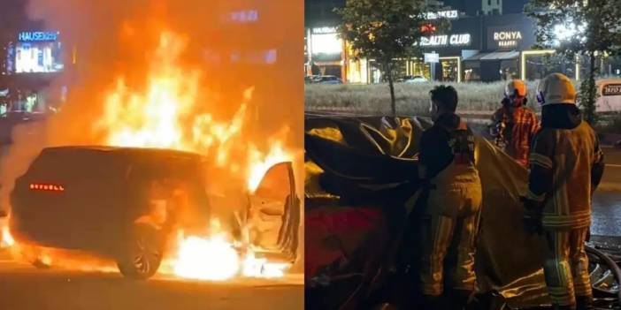 Kayapınar’da araç yangını: Battaniyeyle söndürüldü