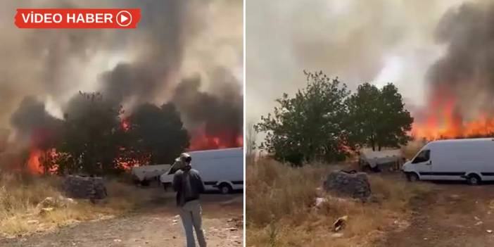 Diyarbakır’da yangın: Yüzlerce dönüm alevlere teslim
