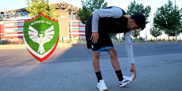 Amedsporlu forvet sabahın ilk ışıklarıyla antremanda