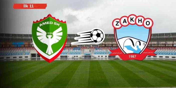 Amedspor Zaho maçı: İlk 11 belli oldu