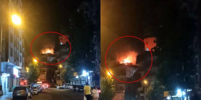 Diyarbakır’daki çatı yangını paniğe neden oldu