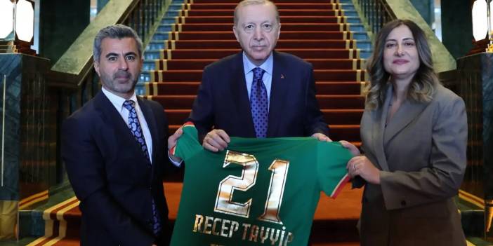 Amedspor heyeti Cumhurbaşkanı Erdoğan’ı ziyaret etti