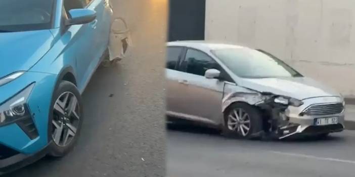 Ehliyetsiz sürücü kazaya karıştı: 2 araç hasar gördü