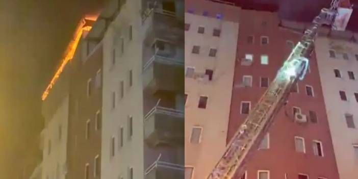 Diyarbakır'da apartmanın çatısında yangın
