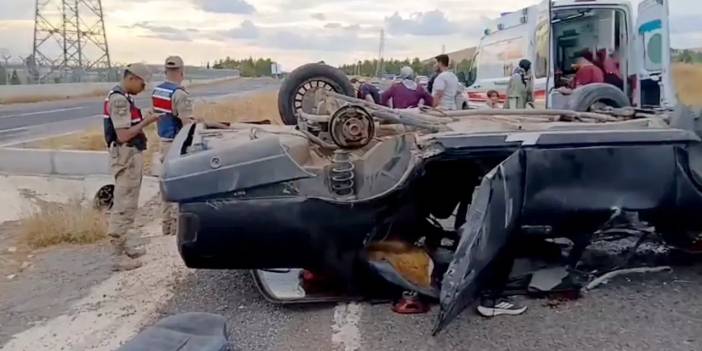 Seyir halindeki otomobil takla attı: 5 yaralı